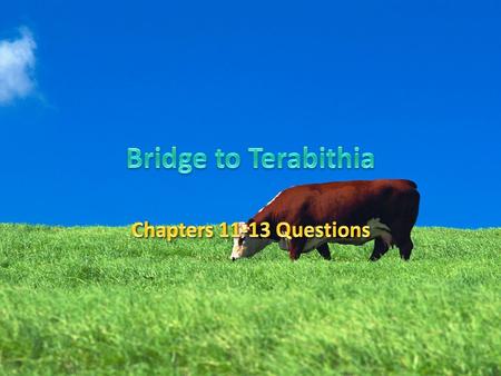 Bridge to Terabithia Chapters 11-13 Questions.