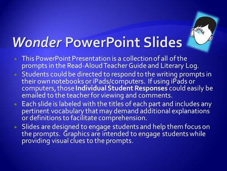 Wonder PowerPoint Slides
