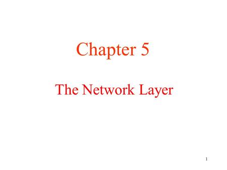 1 The Network Layer Chapter 5. 2 Network Layer Design Isues Store-and-Forward Packet Switching Services Provided to the Transport Layer Implementation.