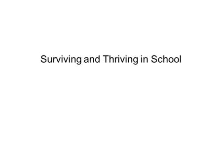 Surviving and Thriving in School. Robert W. Trobliger, Ph.D. Clinical Neuropsychologist Co-Director Neuropsychology Northeast Regional Epilepsy Group.