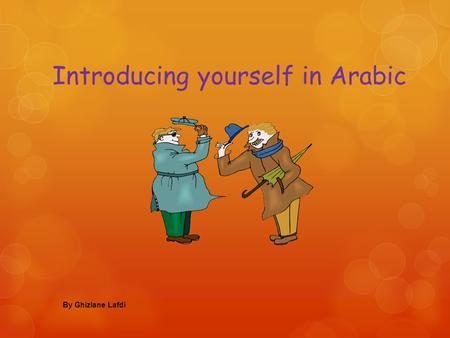 Introducing yourself in Arabic
