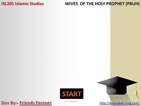 ISL201 Islamic Studies  WIVES OF THE HOLY PROPHET (PBUH)