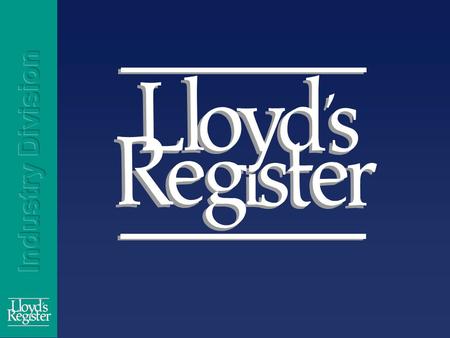 Ensuring Effective Monitoring, Certification and Verification of Emissions by Jed Jones Lloyd’s Register.