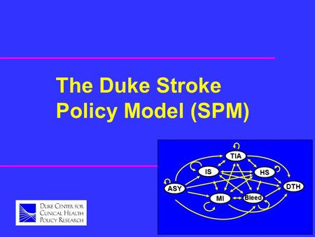 The Duke Stroke Policy Model (SPM) MI IS TIA ASY DTH HS Bleed.