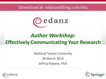 Effectively Communicating Your Research