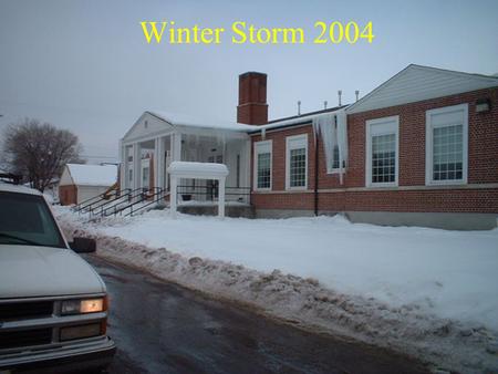 Winter Storm 2004. 24” Snowfall 20 Days of Freezing Rain.