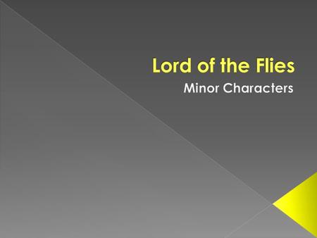 A question about minor characters can often crop up in a an exam. It will ask you to look at the character in question and explain that despite appearing.