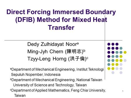 Direct Forcing Immersed Boundary (DFIB) Method for Mixed Heat Transfer