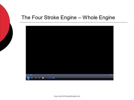 Copyright © PracticalStudent.com The Four Stroke Engine – Whole Engine.