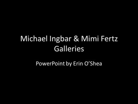 Michael Ingbar & Mimi Fertz Galleries