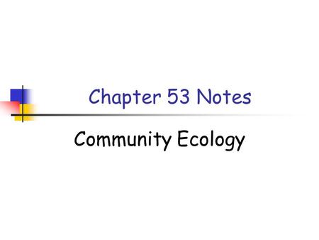 Chapter 53 Notes Community Ecology. What is a Community? A __________ is any assemblage of populations in an area or habitat. Communities differ dramatically.