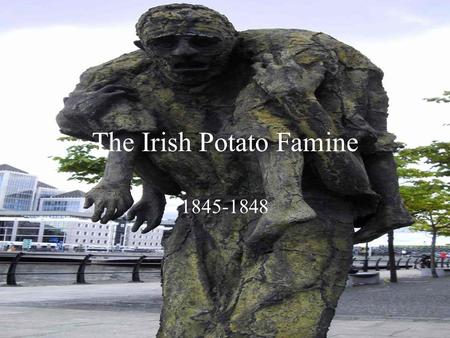 The Irish Potato Famine 1845-1848. Background on Ireland in the mid-1800s Ireland was a farming nation. 8 Million people Poorest nation in the world Only.