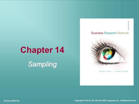 Chapter 14 Sampling McGraw-Hill/Irwin