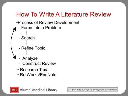 Top tips for writing a literature review