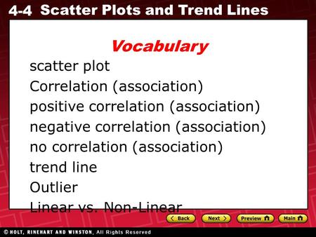 Vocabulary scatter plot Correlation (association)