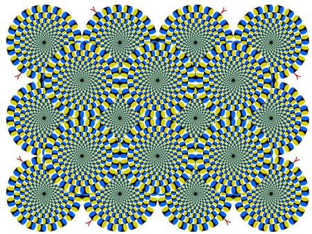 Motion illusion, rotating snakes. Slide credit Fei Fei Li.