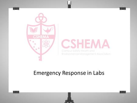 Emergency Response in Labs. Topics Addressed in this Module Overview to Emergency Response Response to Medical Emergencies Response to Fire Emergencies.