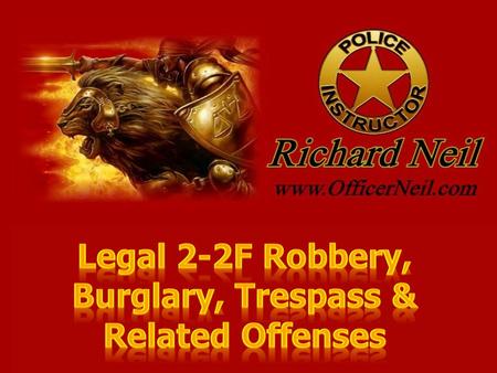 AGGRAVATED ROBBERY 2911.01 1. While committing or attempting to commit or fleeing after a theft offense: a. Have a deadly weapon on person or under.