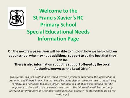 St Francis Xavier’s RC Primary School