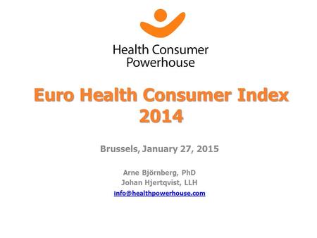 Euro Health Consumer Index 2014