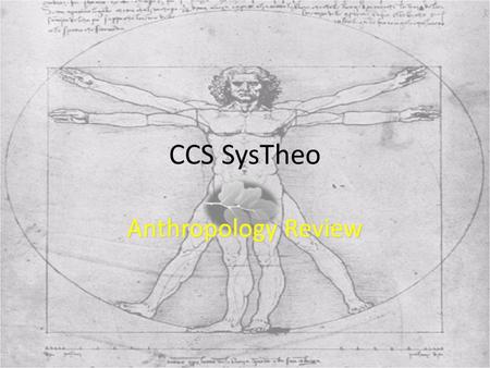 CCS SysTheo Anthropology Review.