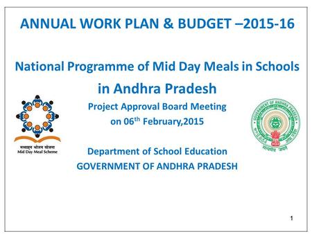 ANNUAL WORK PLAN & BUDGET – in Andhra Pradesh