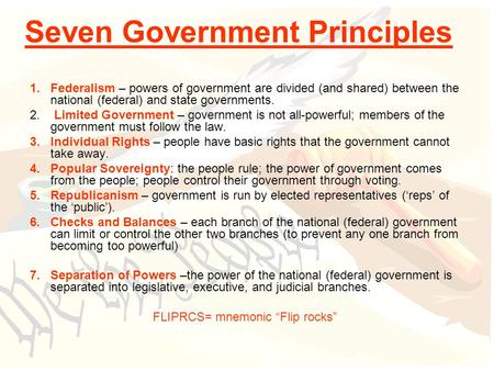 Seven Government Principles