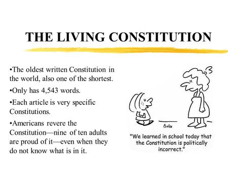 THE LIVING CONSTITUTION