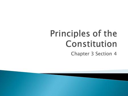 Chapter 3 Section 4.  Representative Democracy – a government in which the citizens choose a smaller group to govern on their behalf  Republic – any.
