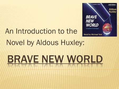 An Introduction to the Novel by Aldous Huxley:.  What does the word, “individuality” mean to you?  How important is it to be an individual in society?