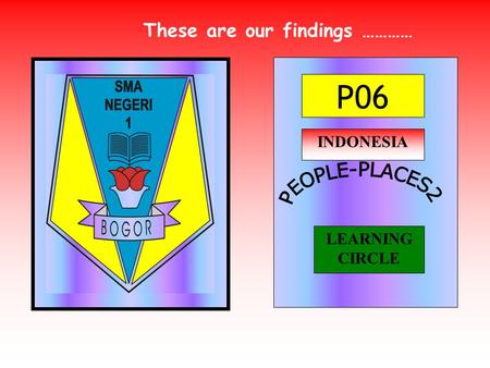 P06 INDONESIA LEARNING CIRCLE These are our findings …………