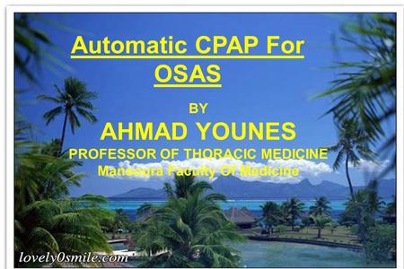 Automatic CPAP For OSAS