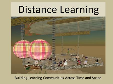 Building Learning Communities Across Time and Space Distance Learning.