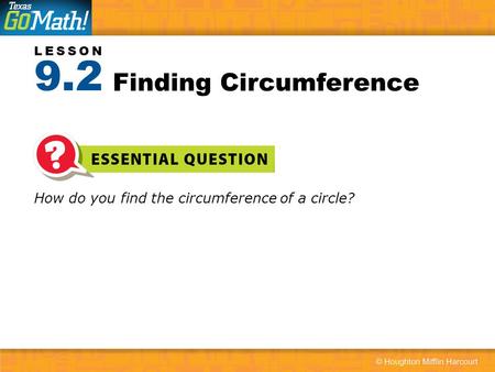 Finding Circumference