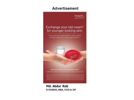 Advertisement Md. Abdur Rob B PHARM, MBA, PGD in DP.