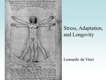 Stress, Adaptation, and Longevity Leonardo da Vinci.