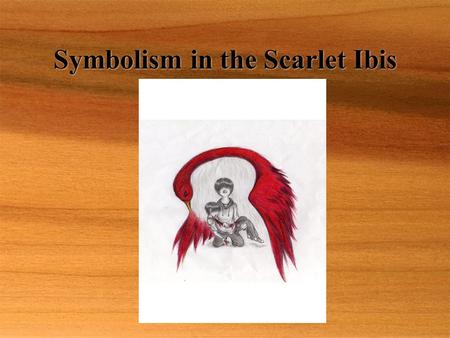 Symbolism in the Scarlet Ibis. Literary Analysis # 5  It’s nice to be proud of the people we care about, but pride can be harmful to them if we push.