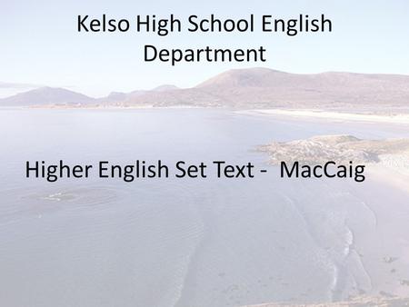 Kelso High School English Department