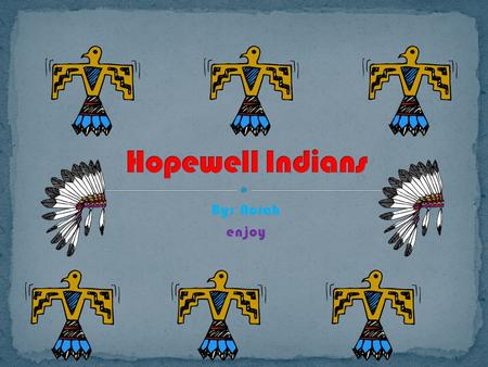 By: Norah enjoy. The Hopewell Indians lived in different groups. Some lived in the L.P. witch stands for lower peninsula. The Hopewell Indians in there.