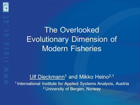 The Overlooked Evolutionary Dimension of Modern Fisheries