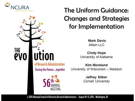 The Uniform Guidance: Changes and Strategies for Implementation