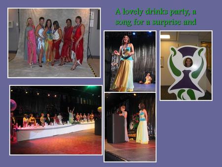 A lovely drinks party, a song for a surprise and.