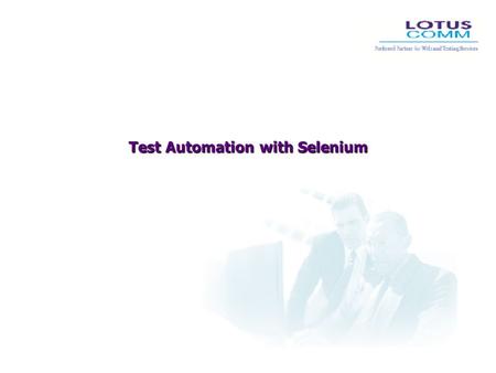 Test Automation with Selenium