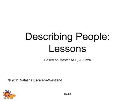 Describing People: Lessons