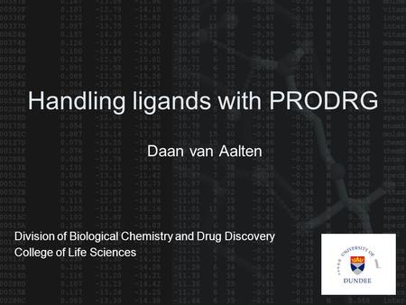 Handling ligands with PRODRG