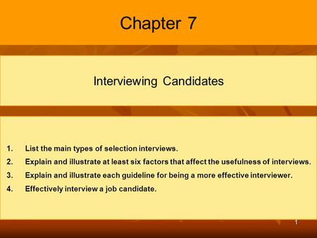 Interviewing Candidates