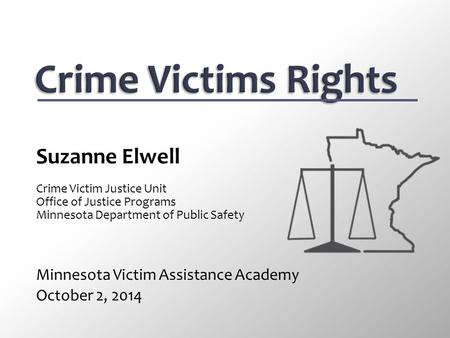 Crime Victims Rights Suzanne Elwell