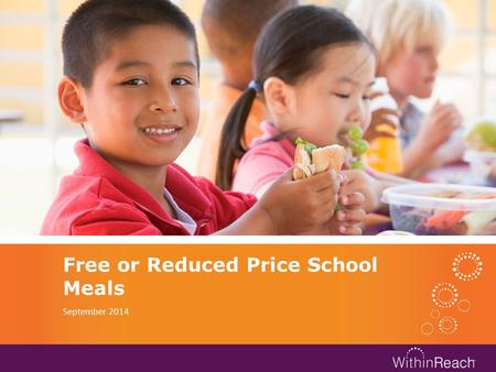 Free or Reduced Price School Meals September 2014.