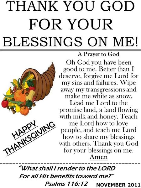 THANK YOU GOD FOR YOUR BLESSINGS ON ME!