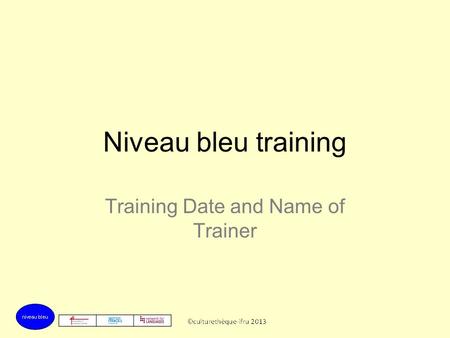 Training Date and Name of Trainer